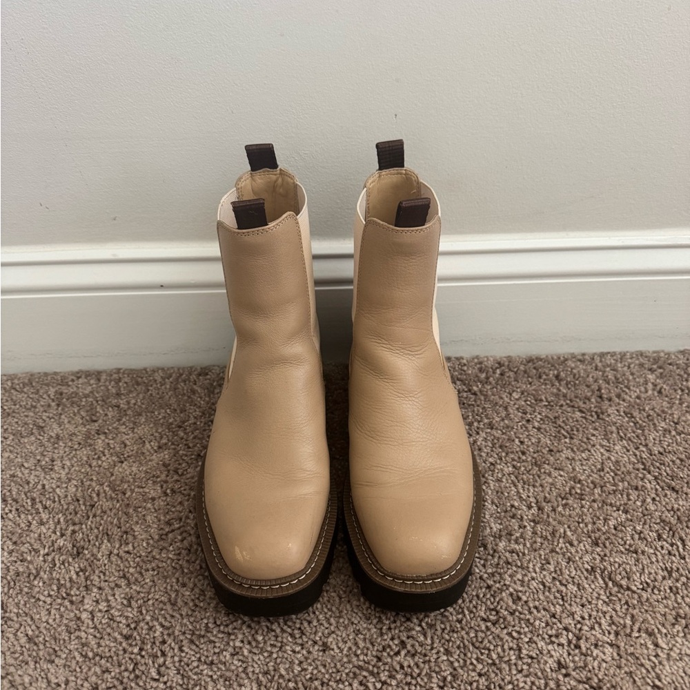 Sam Edelman Chelsea Laguna Tan Leather Ankle Boots